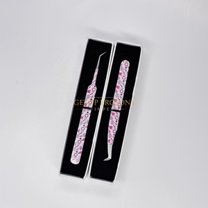 High Quality New Design 45 Degree Paper Coating Silver Tip Russian Volume Eyelash Extension Tweezer Custom Logo Beauty <b>Tool</b> - Product Image 6
