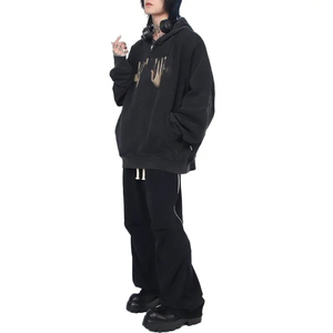 Sweats à capuche personnalisés pour hommes et femmes, polaire, pull-over, hiver, chaud, streetwear, style décontracté, manches longues, broderie de haute qualité, impression - Product Image 3