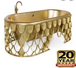 Bañera de cobre macizo de estilo antiguo para decoración de baño, superventas, disponible para exportación mundial - Product Image 4