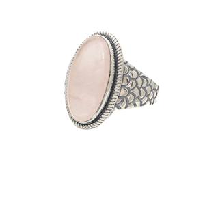 Anillo de Compromiso de Plata de Ley 925 con Acabado de Alta Calidad para Mujer, Engaste de Bisel, Ágata Natural, Forma Ovalada de 20x10 mm, Lujoso para Bodas y Fiestas - Product Image 1