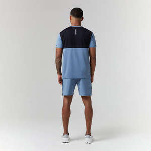 Camiseta y conjunto corto para hombre, chándal de verano de 2 piezas para hombre, conjunto de estancia de dos tonos de manga corta a la moda, conjunto de ropa de resort para hombre - Product Image 2