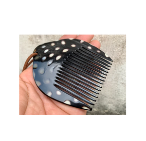 Peine de cuerno de buey de Búfalo, diseño náutico, herramienta de salón Natural pulida para diseño de mango, gran oferta - Product Image 3