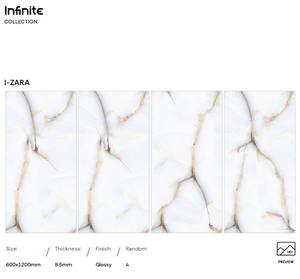 Dalles en porcelaine personnalisées antidérapantes 600x1200mm, grandes dalles en pierre frittée polies, épaisseur 10mm pour maisons, hôtels, bureaux - Product Image 4