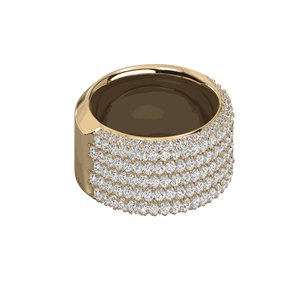 Anillo de Bodas de Diamantes Redondos para Ella - Product Image 3