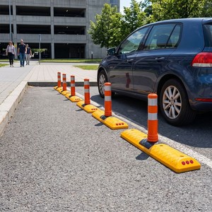 Botón de Demarcación de Carriles de 100x45 cm con Delimitador, Barrera de Tráfico - Product Image 2