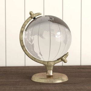Escultura moderna World Globe Nuevo diseño Interior Metal Mesa Escritorio Globo Pulido Técnica Vajilla Producto - Product Image 2