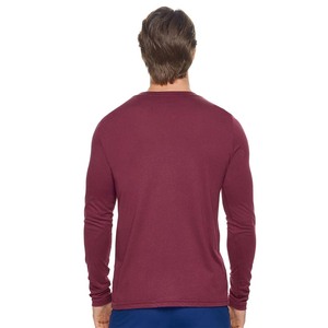 Camiseta de manga larga para hombre de poliéster 100%, camisetas transpirables de manga larga de algodón de bambú suave - Product Image 6