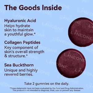 Gummies de hidratación de la piel de marca privada Plus Plant Support Skin Healthy con biotina y vitamina <span class=keywords><strong>C</strong></span> - Product Image 2