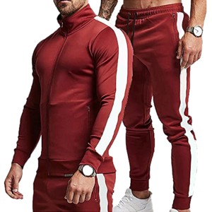 Nouveaux survêtements actifs respirants pour hommes Full-Zip Casual Sports Jogging Costumes Ensembles Athletic Running 2 pièces Survêtements Poche zippée - Product Image 3