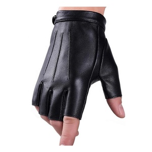 Guantes de Invierno de Medio Dedo de Cuero para Ciclismo y Motociclismo, Transpirables, Ecológicos, para Actividades al Aire Libre - Product Image 3