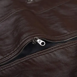 Puro cuero transpirable invierno cálido hombres chaqueta de cuero ropa casual hombres precio razonable chaquetas de cuero - Product Image 5