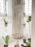 Hamac pour chat en macramé naturel, lit mural, accessoires de meubles confortables et confortables pour chat