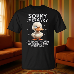 Anatra, sono brontolone! T-shirt da uomo con stampa 'Terrible 60's', design retrò divertente per tutti - Product Image 3