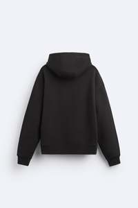 Noir lourd haute qualité Streetwear imprimé surdimensionné épais 400gsm à capuche coton lourd nouveau 2024 hommes coupe ample sweats à capuche - Product Image 3