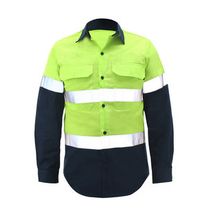 Tarifa barata Camisa de seguridad para hombres Transpirable Hecho a medida Venta caliente Cómodo Top Trend Active Wear Camisa de seguridad para hombres con el mejor estilo - Product Image 1