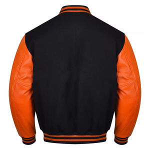 Veste universitaire personnalisée de haute qualité en chenille brodée et patchwork |   Veste bomber en cuir streetwear pour homme, style lettreman, hiver - Product Image 5