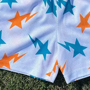 Short avec logo personnalisé OEM Short en maille pour hommes, décontracté, en polyester, pour la plage, la course, le basketball, la salle de sport, imprimé, grande taille - Product Image 6