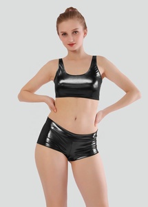 High Quality Metallic Luster 2 Piece Bikini Set Ruffle Push Quick Dry <b>V</b>-<b>String</b> One-Shoulder Swimwear Cutout Cheeky Plus Size - Product Image 2