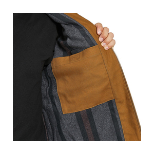 OEM Custom logo Canvas <b>Worker</b> Lined Outdoor Windproof Single Breasted Suitable Turn-down Collar Casual <b>Jackets</b> Men Work - Product Image 6