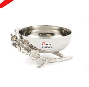 Bol de service de dessert au chocolat en métal fini doré de forme ronde de qualité standard pour restaurant et bar d'hôtel - Product Image 5