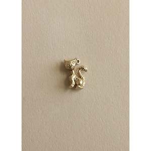 Colgante de Gato Vintage Hecho a Mano en Oro Rosa de 14k, Amuleto Religioso de Platino con Cristal, Diamante y Perla como Piedra Principal - Product Image 4