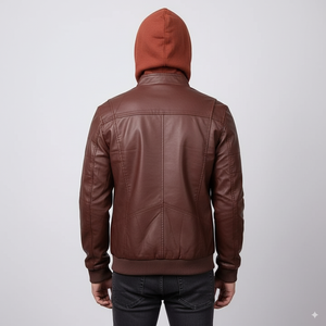 1 pieza lista para enviar, chaquetas de bombardero de motociclista al por mayor en Color marrón, ropa informal Retro OEM disponible, chaqueta de hombre - Product Image 3