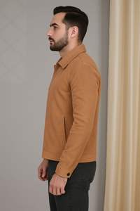 Abrigo Cruzado Beige de la Mejor Calidad, Ligero, de Viscosa y Algodón, para Eventos Empresariales y Uso Diario, Disponible al Mejor Precio - Product Image 2