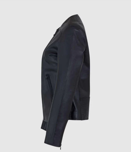 แจ็กเก็ตแฟชั่นหนังแท้สำหรับผู้หญิงแจ็กเก็ตแฟชั่นหนังแท้ระบายอากาศได้ดีดีไซน์ใหม่ - Product Image 4