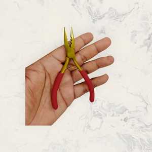 Obexa Pro Gold and Red Mini Hair Extension Pliers-For Home Use 3 Hole <b>Precision</b> <b>Tool</b> - Product Image 4