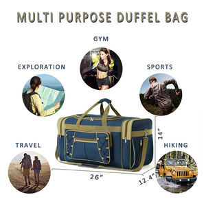 กระเป๋าดัฟเฟิลกีฬาฟุตบอลอเมริกันขนาดใหญ่พร้อมช่องใส่รองเท้าสำหรับการเดินทางลดราคา - Product Image 5