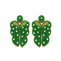 Boucles d'oreilles clous lapin brodées de perles, bijoux rectangulaires, fabricant indien direct, best-seller, classiques pour femme, pour soirée