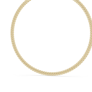 Collar de Eslabones Cubanos con Diamantes CVD VVS-VS EF de 7.208 CT, Creados en Laboratorio, Corte Brillante Redondo, Oro de 18K, 14K, Oro Rosa, Amarillo, Blanco - Product Image 4