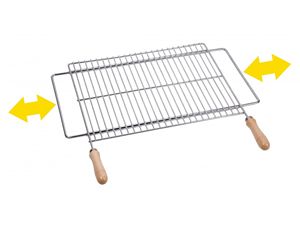 Griglia per barbecue allungabile zincata, da 62 a 72 cm x 40 cm (Sauvic 2724) - Product Image 1