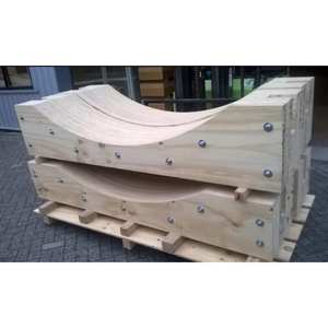 Sillines de madera contrachapada para soporte de tuberías | Base de embalaje industrial resistente - Product Image 1