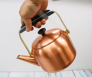 Tetera GANRAKU Shinkodo de 2 Piezas, de Cobre Puro, 1.7L, Fácil de Limpiar, Hecha en Japón, Embalaje de Caja de Regalo, Estilo Tradicional Japonés - Product Image 6
