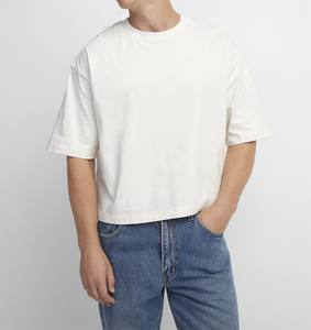 Camiseta Lisa al por Mayor para Hombre, Personalizada, 100% Algodón, Peso Pesado, Talla Grande, Lavada, Camisetas de Alta Calidad para Hombre - Product Image 3