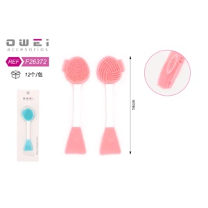Cepillo de limpieza facial de doble cara hecho de caucho duradero para una exfoliación y limpieza efectivas - Product Image 1