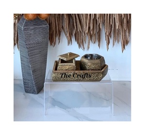 เตาเผาบัคฮูร์แบบม็อบแอนด์เมทัล พร้อมกล่องอะคริลิคใส่ไม้กฤษณาและถาด  ขนาดและรูปทรงของเตาเผาบัคฮูร์สามารถปรับแต่งได้ - Product Image 3