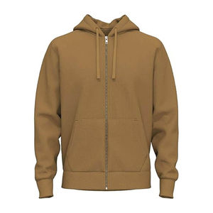 Sweats à capuche à fermeture éclair personnalisés pour hommes couleur unie couleur unie vêtements de course décontractés à motif régulier fabrication de vêtements lourds - Product Image 6