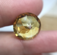 Citrine naturelle ronde à facettes jaune orange pierres précieuses en vrac Jaipur fabricant bijoux en Quartz naissance de novembre 1mm à 50mm