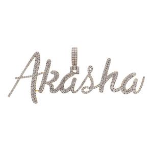 Colgante de Lujo con Incrustaciones de Diamantes de Imitación, Estilo Hip Hop, Chapado en Oro, Personalizado con Nombre, Alta Calidad, Certificado IGI, Unisex, Moissanita VVS - Product Image 5