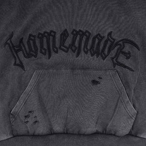 OEM personalizado impreso hombres sudaderas con capucha lavado con ácido Vintage Sun Faded desgastado peso pesado de algodón para el invierno - Product Image 5