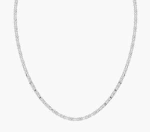 Collar de Tenis con Diamantes Cultivados en Laboratorio de Oro Amarillo de 14K, Corte Esmeralda, DEF VVS/VS, 7.44 CT, Cadena de 14 Pulgadas, Lujoso, Unisex, Rodio - Product Image 3