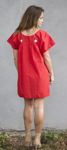 มินิเดรสปักลายโบฮีเมียนโบฮีเมียนสำหรับผู้หญิงเสื้อฮิปปี้ชายหาดเซ็กซี่แนวเอวธรรมชาติสีทึบยั่งยืนสำหรับทอ - Product Image 3