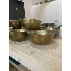 Handicrafts India's Polished Metal <b>Serving</b> <b>Bowl</b> with Dotted Border Heat Resistant for Home or Wedding Use For Tabletop Accessory - Product Image 5