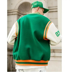 Jersey informal Varsity Baseball Team Chaqueta de cuero con logotipo Oficial Classic Fit Transpirable de punto para invierno Dos bolsillos - Product Image 5