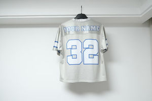 Camisetas de equipo de fútbol americano recortadas de malla personalizadas, camisetas cortas sublimadas deportivas, ropa de calle, camiseta de fútbol Retro americana - Product Image 6