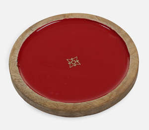 Juego clásico de 4 posavasos cuadrados de madera de nogal cortados a mano, rojos con 5mm de espesor, resistentes al calor, ecológicos, duraderos, elegantes - Product Image 1