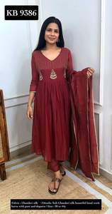 New Trendy Traditional <b>Indian</b> Cotton Kurti Set with Embroidery <b>Ladies</b> <b>Kurta</b> <b>for</b> Summer Wholesale in India - Product Image 6