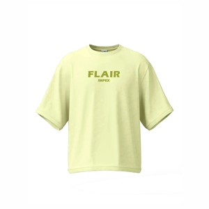 T-shirt à col rond surdimensionné en coton 100% de haute qualité pour homme avec logo personnalisé, couleur unie, épaules tombantes - Product Image 4